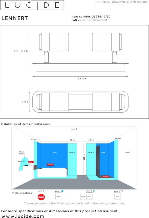 Produktbild Lucide Lennert (320 lm, GU10)