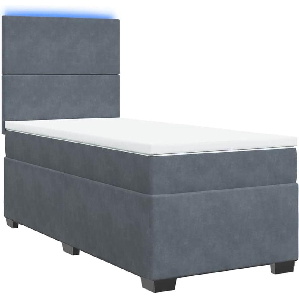 Thumbnail - VidaXL, Bett, Bo x springbett mit Matratze 90 x 200 cm Samt (90 x 200 cm)