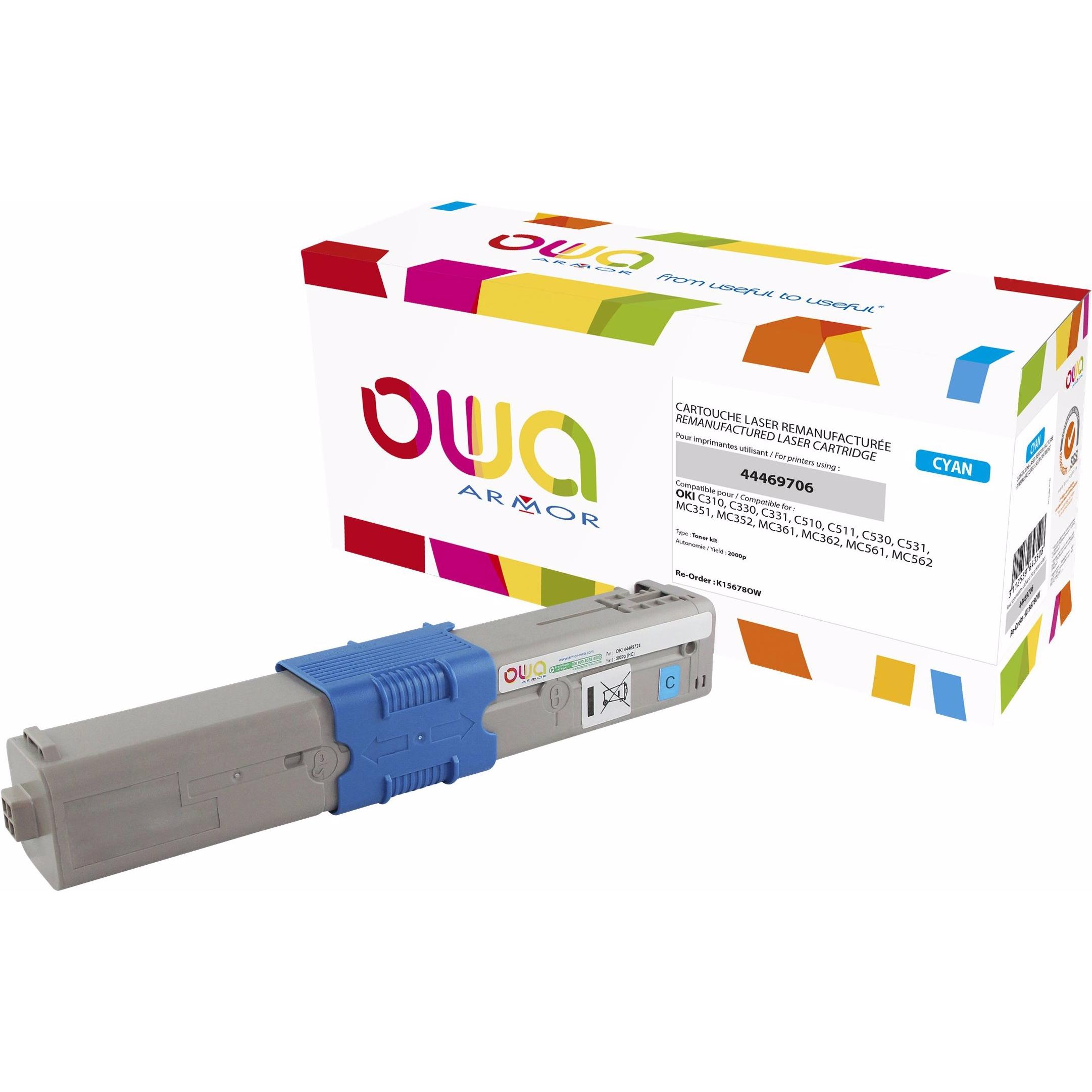 Armor OWA, Toner, OWA - Cyan - kompatibel - wiederaufbereitet - Tonerpatrone (Alternative zu: OKI (C)