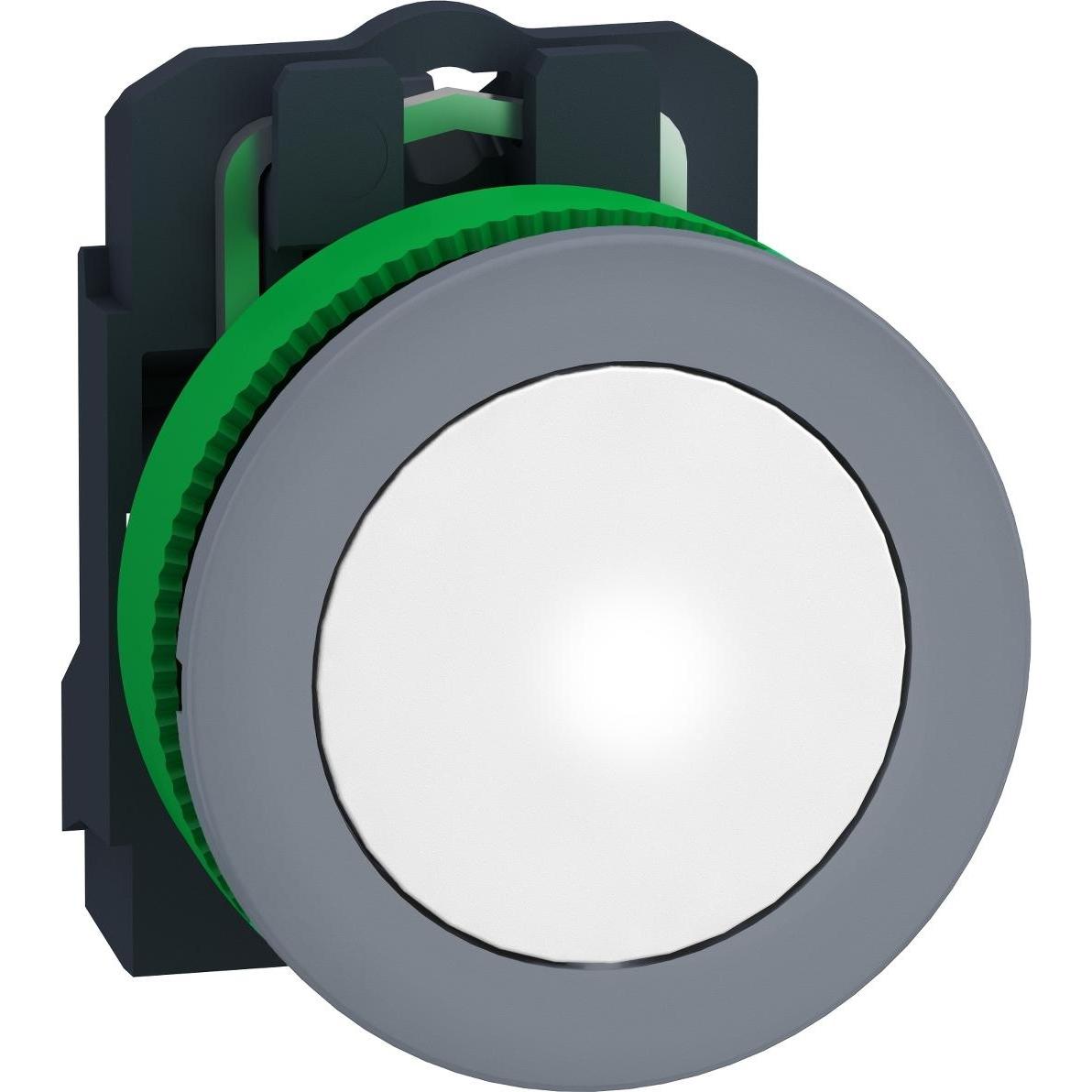 Thumbnail - Schneider Electric Leuchtmelder, Kunststoff, komplett, XB5FVCUST02, Taster + Schalter, Weiss