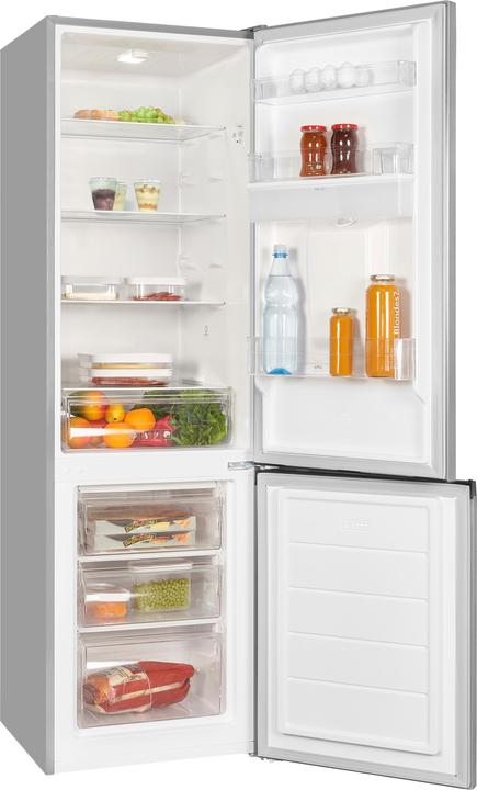 Produktbild Exquisit KGC265-70-WS-040D inoxlook, Kühl-Gefrierkombination (Standgerät) (260 l)