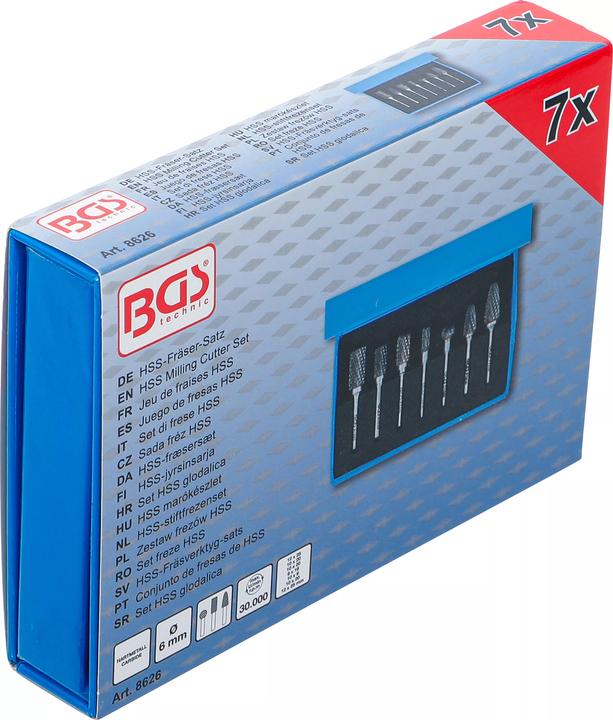 Actual product image BGS HSS Milling Cutter Set 7 pcs.