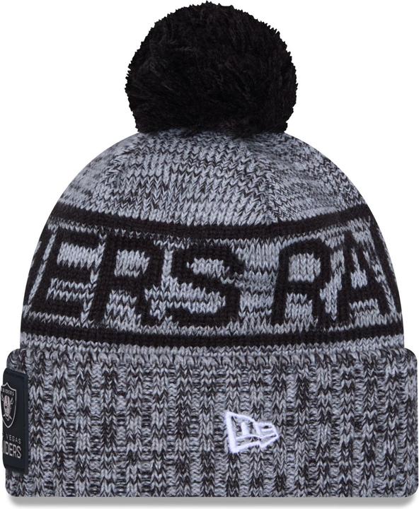 Produktbild New Era Bommel Wintermütze Sideline Las Vegas Raiders (One Size)