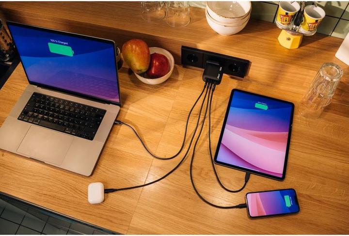 Actual product image Verbatim GaN Charger 100W 4 Devises (100 W)