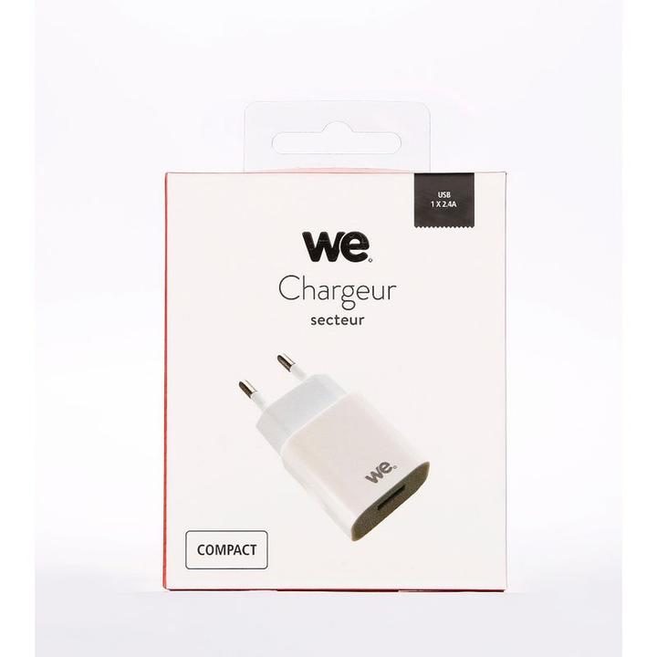 We-Vibe Chargeur secteur 1 USB 2.4A = 12W, colouris blanc (12 W, 1 portion)