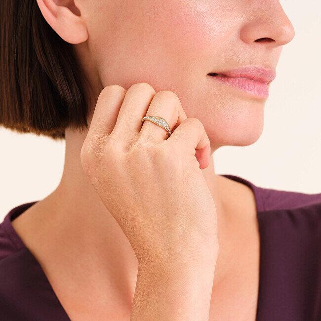 Rosefield - Sparkling Gold Plated Ring with Pavé Crystals JRPW - Circuit: 54 mm