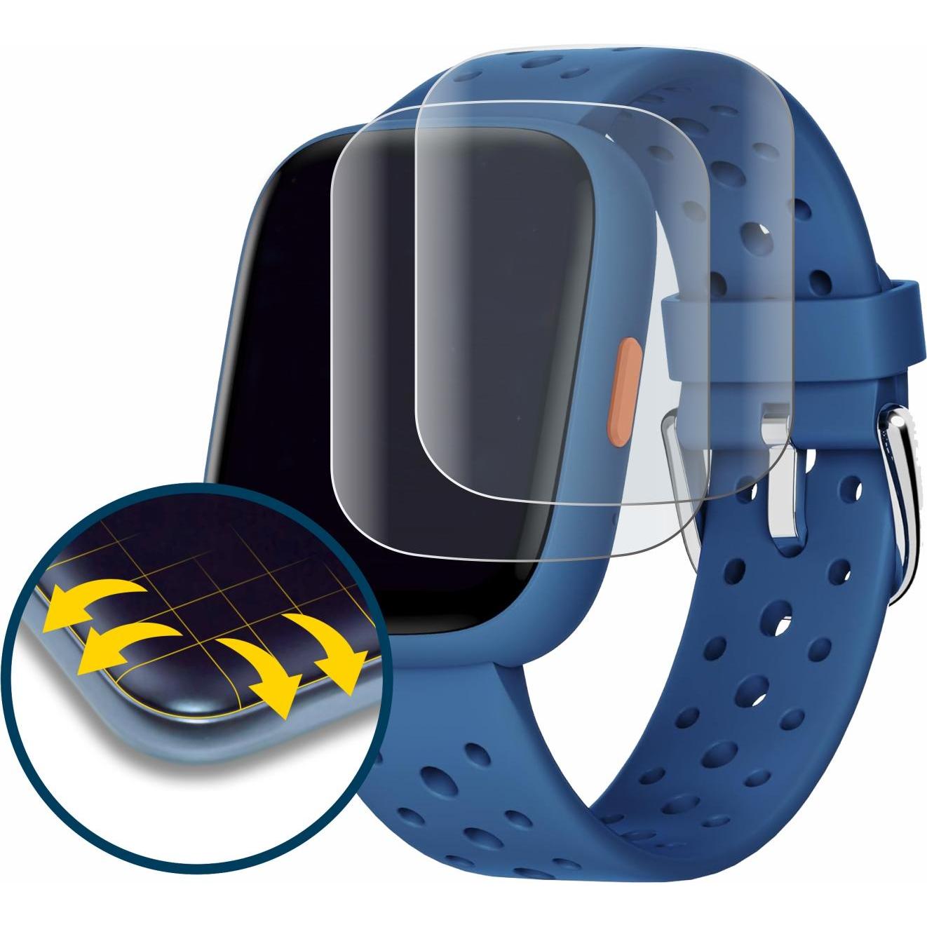 Thumbnail - BROTECT Fullscreen Schutzfolie Displayschutz Folie Matt Entspiegelungsfolie, Smartwatch Schutzfolie, Grau