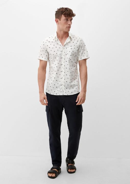 Produktbild s.Oliver Hemd Slim: Kurzarmhemd aus Baumwollstretch (L)