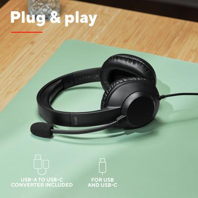 Produktbild Trust Ayda Max USB Stereo Headset (Kabelgebunden, USB-A)