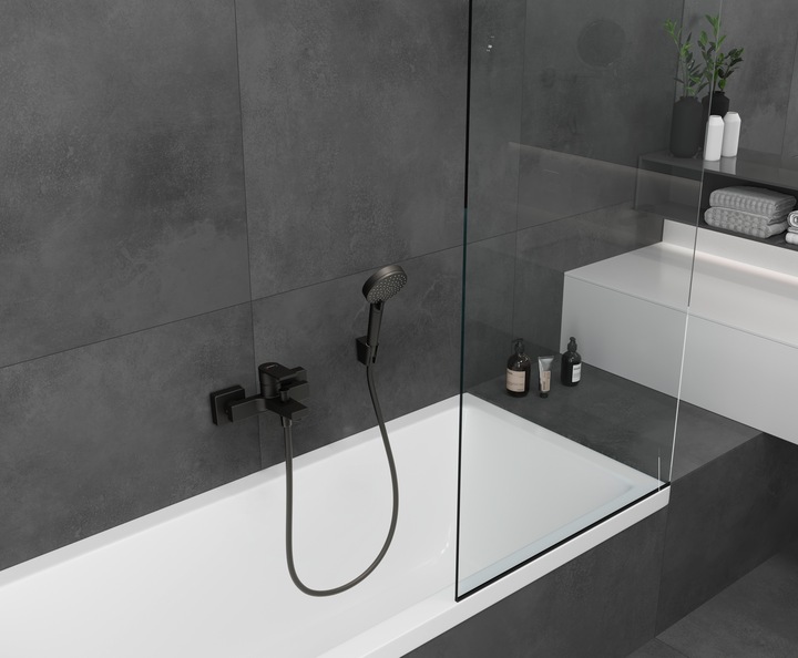 Actual product image hansgrohe Vernis Shape Single Lever On-Wall Bath Faucet