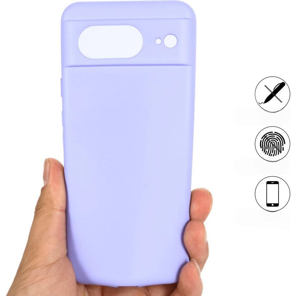 Thumbnail - Cover-Discount Google Pixel 8 - Silikon Gummi Hülle violett (Google Pixel 8), Smartphone Hülle, Violett