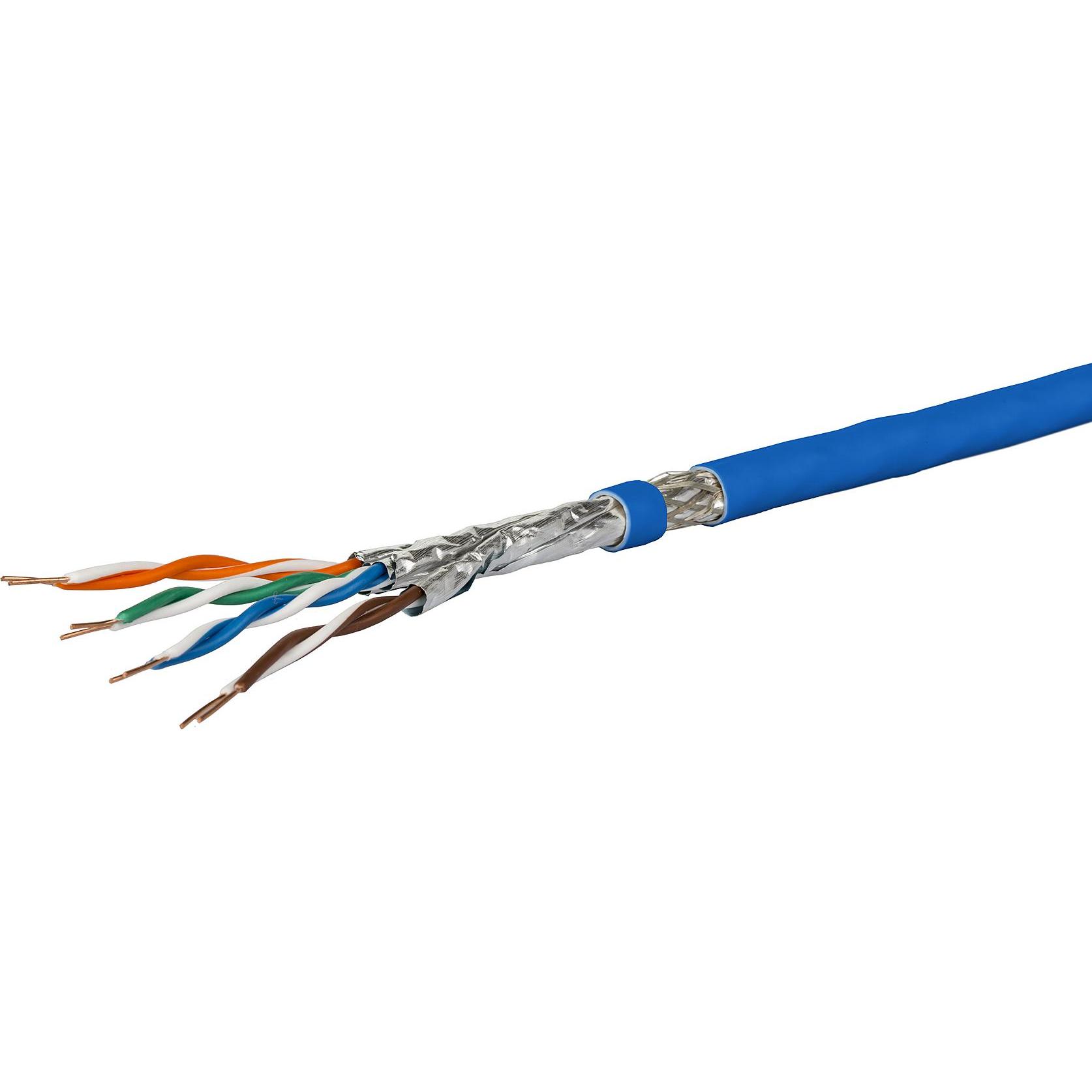 Metz Connect VerlegekabelCat.7 RohkabelA S/FTP, MC GC1300 pro22, LSZH, blau 100m Ring -25 GBit / 10 (S/FTP, CAT7a, 100 m...