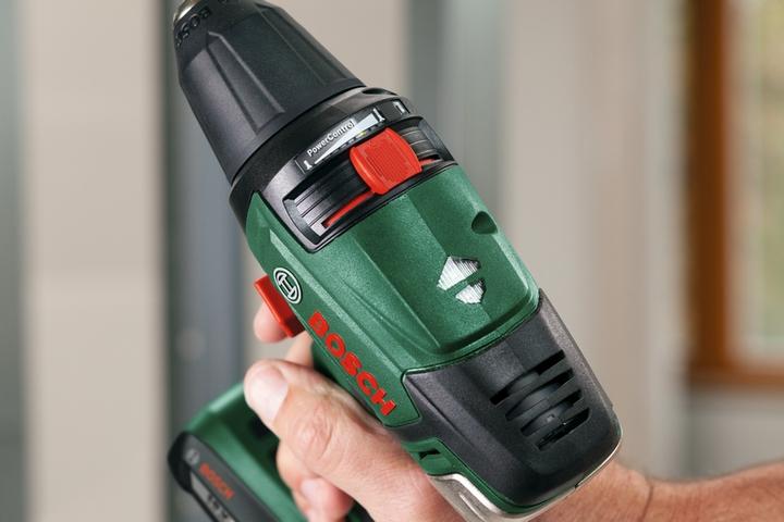 Actual product image Bosch Home & Garden PSR 18 LI-2, 2 batteries + accessory set (Rechargeable battery operated)