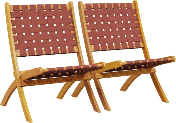Produktbild VidaXL Gartenstühle 2 Stk. Klappbar Akazie & Stoff