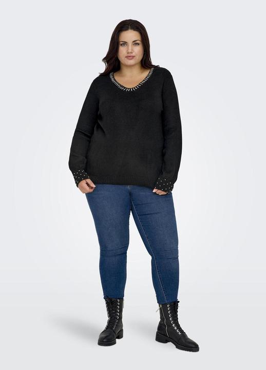Actual product image Only Curvy V-neck Knit Sweater (L)