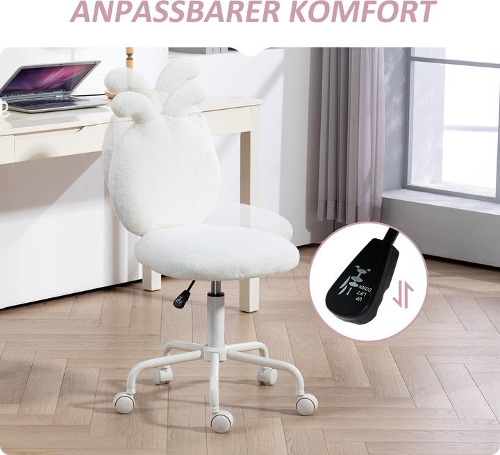 Produktbild Homcom Bürostuhl Polyester, Metall Weiss