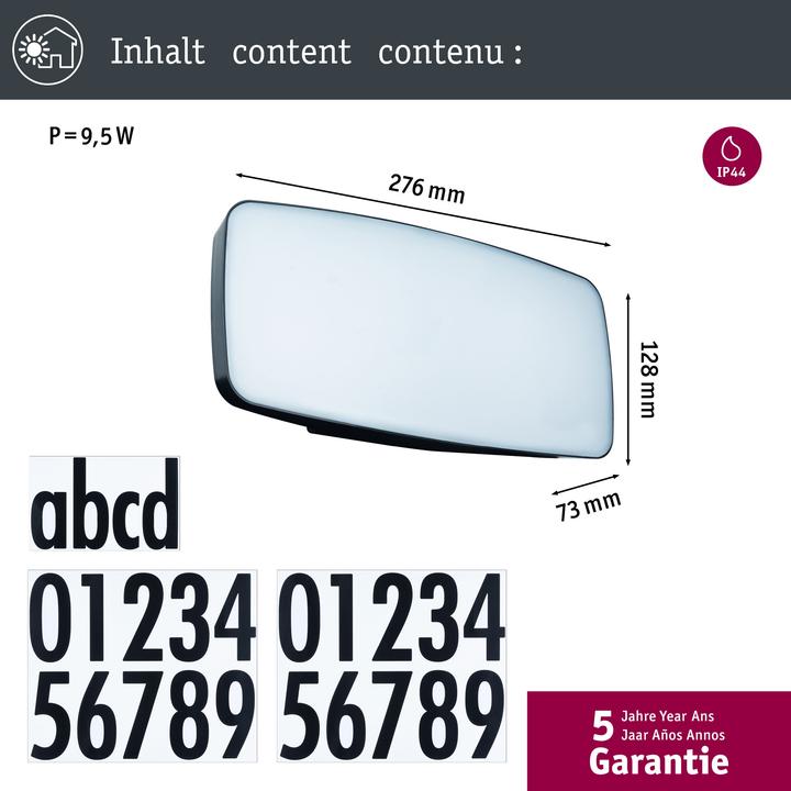 Image du produit Paulmann Luminaires 230V Applique Sheera (810 lm, IP44)