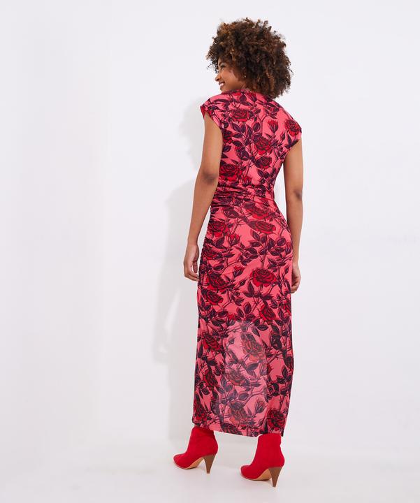 Actual product image Joe Browns Rouched Floral Mesh Midi Dress (44)