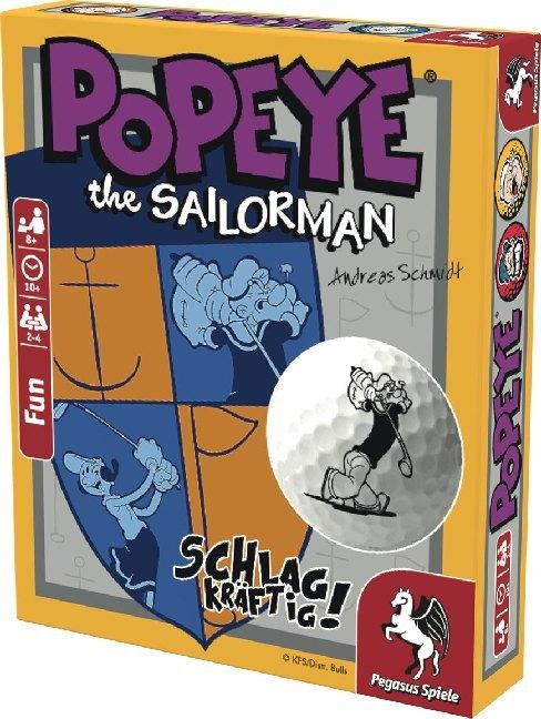 Produktbild Pegasus 20045G - Popeye - Schlagkräftig!, Bierdeckelspiel, 2-4 Spieler, ab 8 Jahren (DE-Ausgabe) (Deutsch)