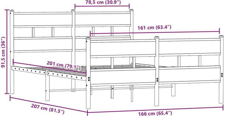Image du produit vidaXL Bettgestell (160 x 200 cm)