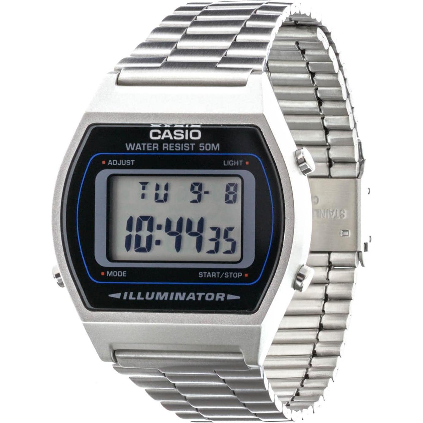 Casio Vintage, Armbanduhr, B640wd-1avef, Silber, (Digitaluhr, 35 mm)