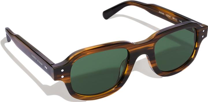 Immagine prodotto James Dixon Gestreift/Grün – Warwick – Rechteckig – Acetat – Sonnenbrille
