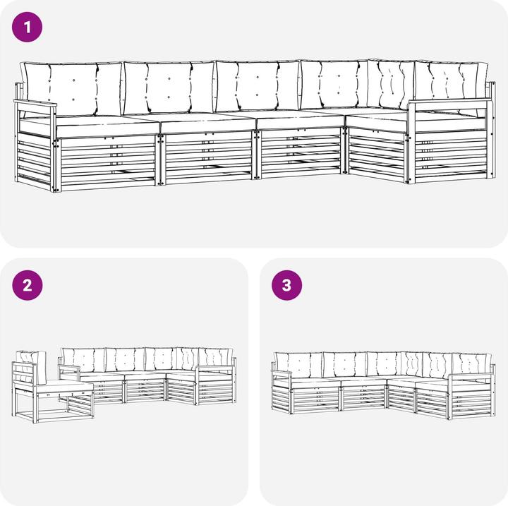 Produktbild vidaXL Outdoor-Sofa