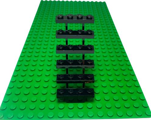 Produktbild LEGO 7x4x6 Treppe Schwarz - Stairs Black 30134 NEU! Menge 5x (30134, LEGO Classic)