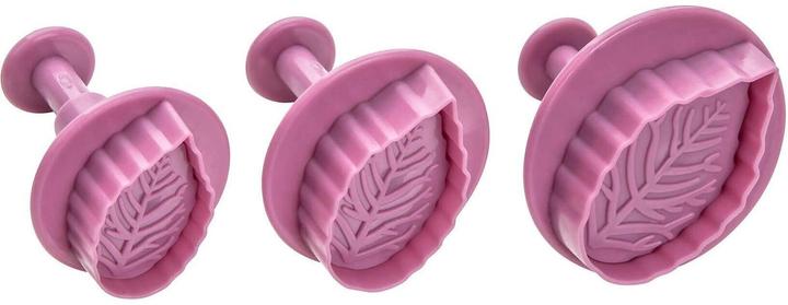Zenker Guetzli-Ausstecher-Set Blatt, Detailfarbe: Pink