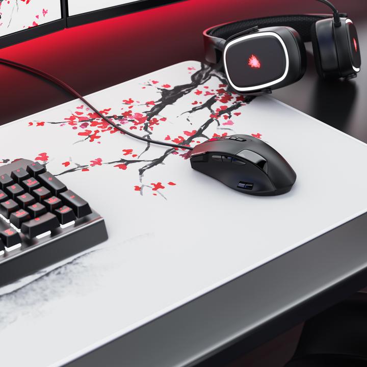Actual product image Titanwolf Gaming Mouse Pad, 900 x 400mm XXL Speed Gaming Mouse Mat, Mousepad Extra Large Surface, Ink Sakura 4 (XXL)
