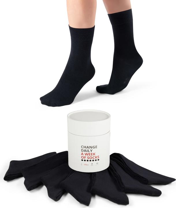 Produktbild S.Oliver Unisex essentials Socken in Box 7p (7er Pack, 39, 42)
