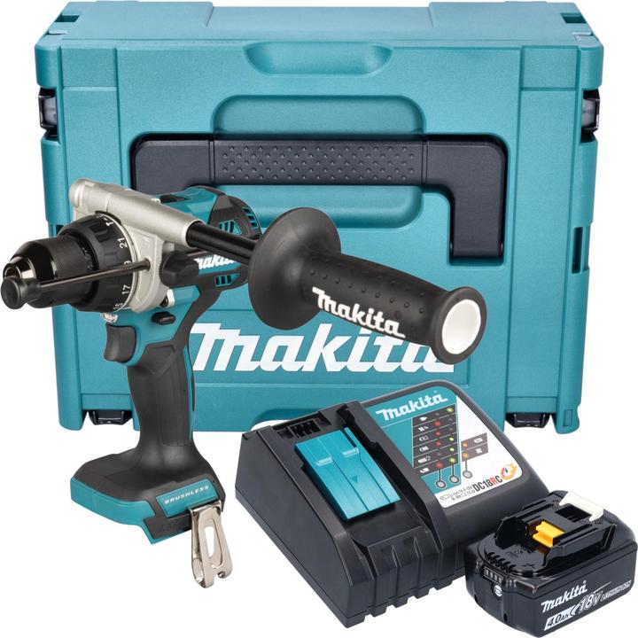 Immagine prodotto Makita DHP 492 RM1J Avvitatore a percussione a batteria 18 V 141 Nm Brushless + 1x batteria 4,0 Ah (Batteria ricaricabile)