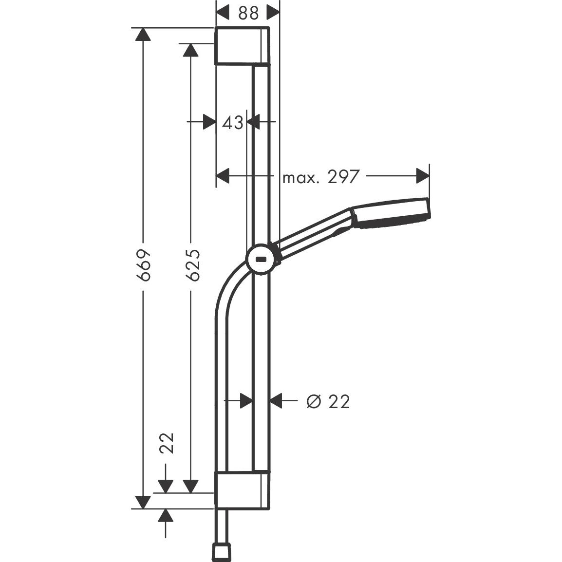 Thumbnail - hansgrohe, Duschbrause, Pulsify Select S Duschset 105, Relaxation EcoSmart mit Duschstange 65 cm (3 Strahlarten, 8.20 l/...