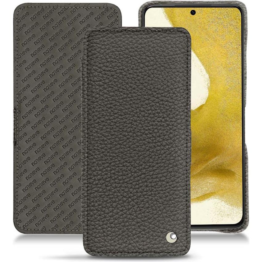 Noreve Lederschutzhülle horizontal (Samsung Galaxy S22), Smartphone Hülle, Grau