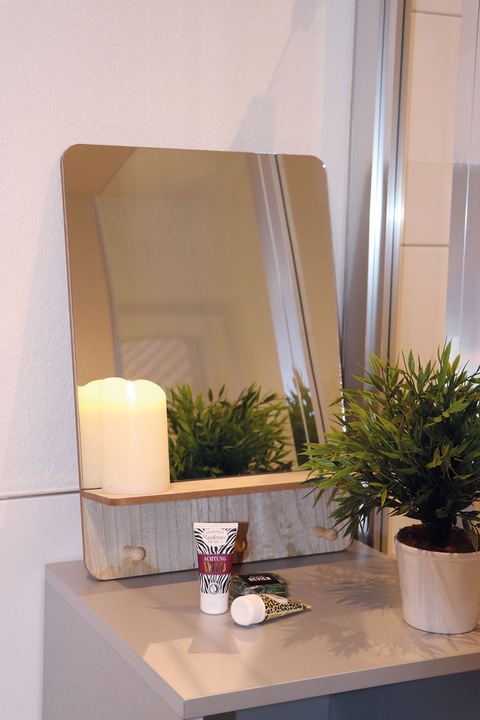 Image du produit Champ Miroir avec rangement (50 x 35 x 10 cm)