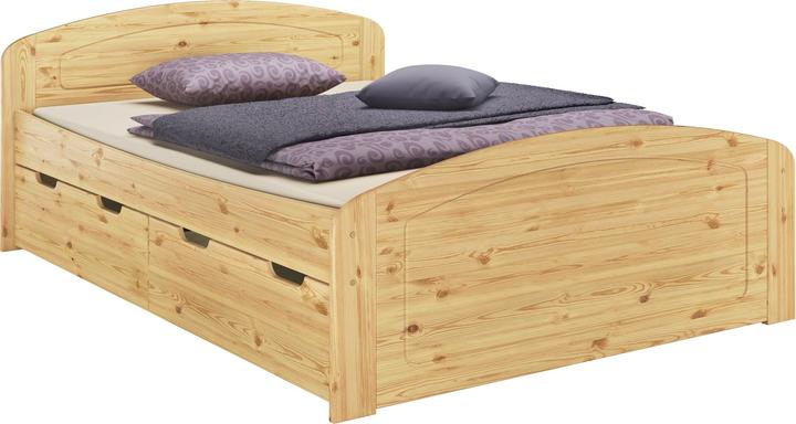 Produktbild Erst-Holz Funktionsbett Doppelbett Bettkasten Rollrost Matratze 140x200 Seniorenbett Massivholz 60.50-14 M (140 x 200 cm)