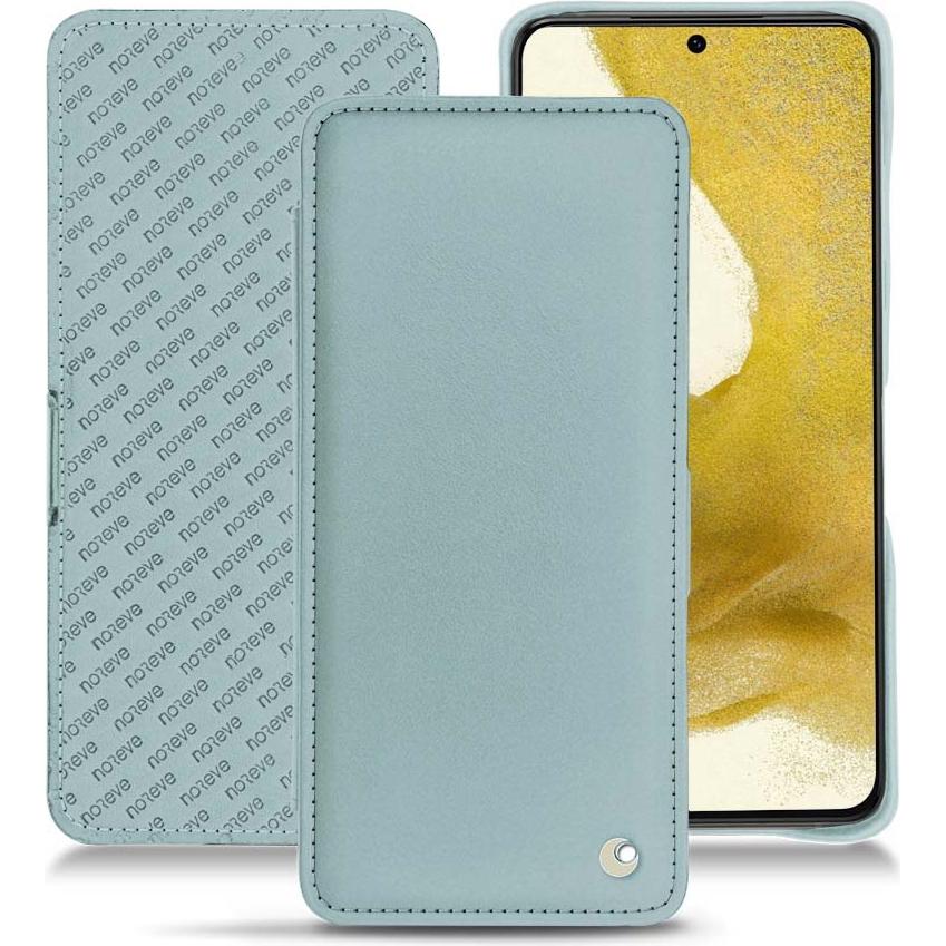 Noreve Lederschutzhülle horizontal (Samsung Galaxy S22), Smartphone Hülle, Blau