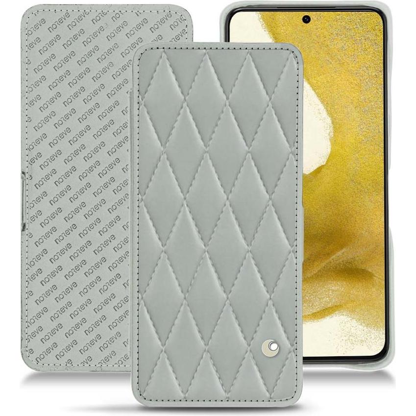Noreve Lederschutzhülle horizontal (Samsung Galaxy S22), Smartphone Hülle, Grau