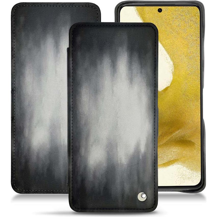 Noreve Lederschutzhülle horizontal (Samsung Galaxy S22), Smartphone Hülle, Grau