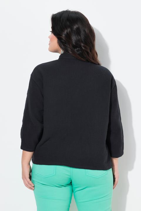 Produktbild Angel of Style Hemdbluse, Boxy Fit, Musselin, Augen-Stickerei (60)