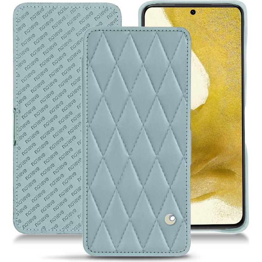 Noreve Lederschutzhülle horizontal (Samsung Galaxy S22), Smartphone Hülle, Blau