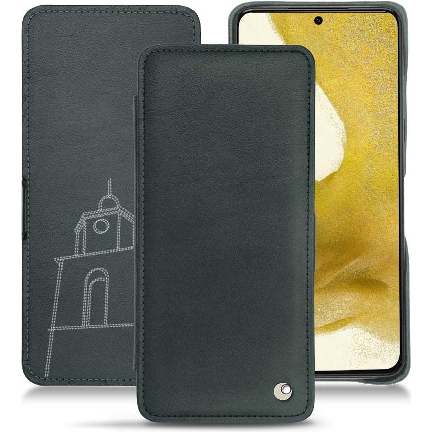 Noreve Lederschutzhülle horizontal (Samsung Galaxy S22), Smartphone Hülle, Blau