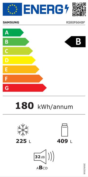 Energie-Label Samsung RS80F Side-by-Side (634 l)