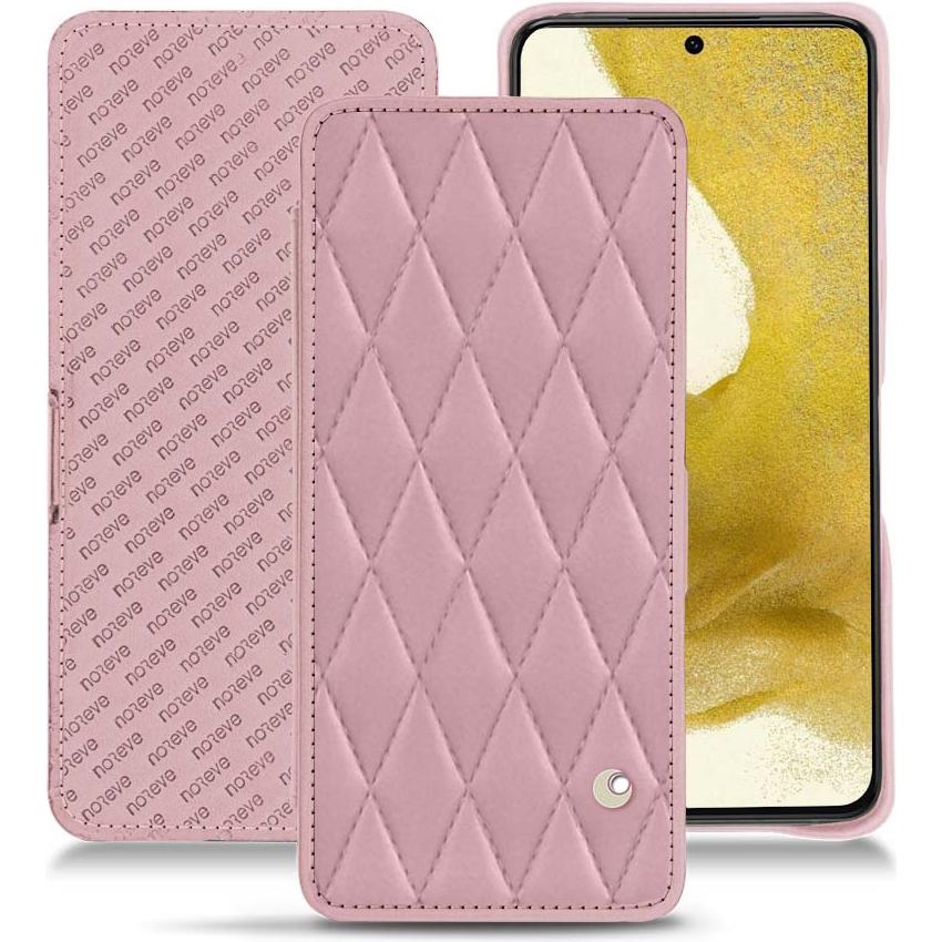 Noreve Lederschutzhülle horizontal (Samsung Galaxy S22), Smartphone Hülle, Rosa