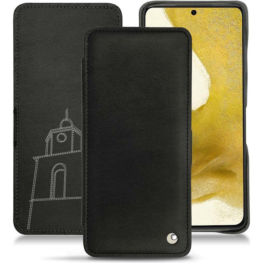 Noreve Lederschutzhülle horizontal (Samsung Galaxy S22+), Smartphone Hülle, Schwarz