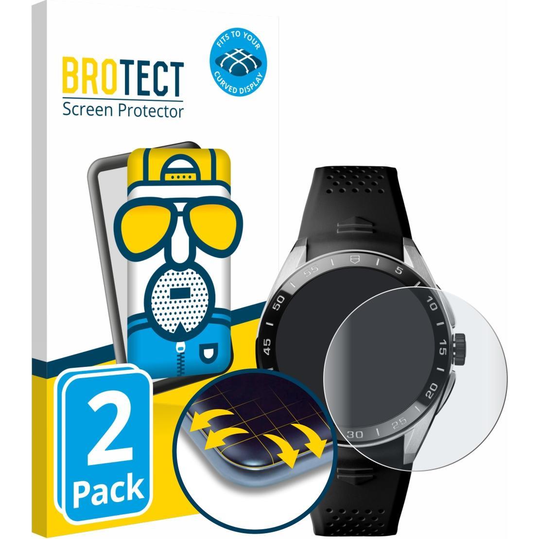 BROTECT Full-Screen Pellicola Opaca, Pellicola protettiva per smartwatch, Nero