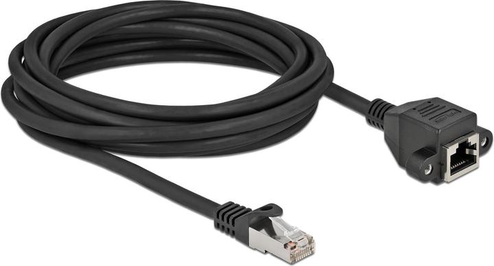 Produktbild Delock Netzwerk Verlängerungskabel S/FTP RJ45 Stecker zu RJ45 Buchse Cat.6A 5 m schwarz (S/FTP, CAT6a, 5.50 m)