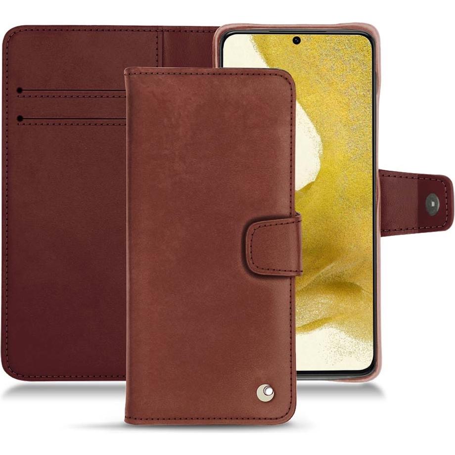 Noreve Lederschutzhülle Wallet (Samsung Galaxy S22), Smartphone Hülle, Rot