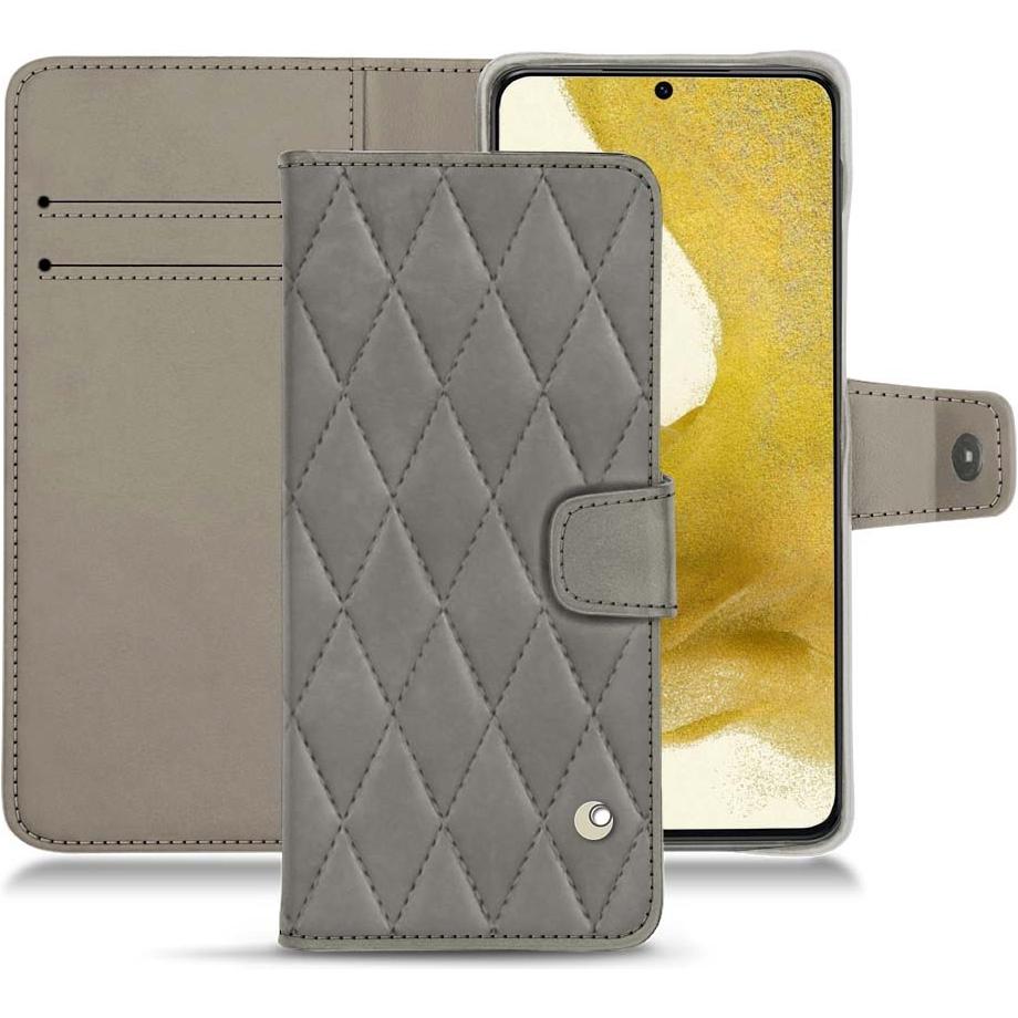 Noreve Lederschutzhülle Wallet (Samsung Galaxy S22+), Smartphone Hülle, Grau