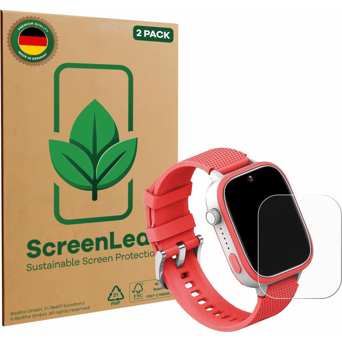 ScreenLeaf Pellicola protettiva, Proteggi Schermo Sostenibili, Clear, Antigraffio, Pellicola protettiva per smartwatch, Trasparente